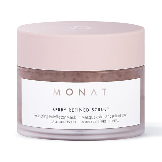 MONAT Berry Refined Scrub™ - Perfecting Exfoliator Mask with Skin-Brightening AHAs and Cranberry Seeds, 87ml