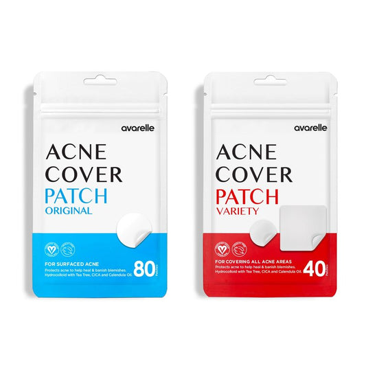 AVARELLE Pimple Patches - Hydrocolloid Acne Treatment with Tea Tree Oil | 80 Count, Vegan & Cruelty-Free