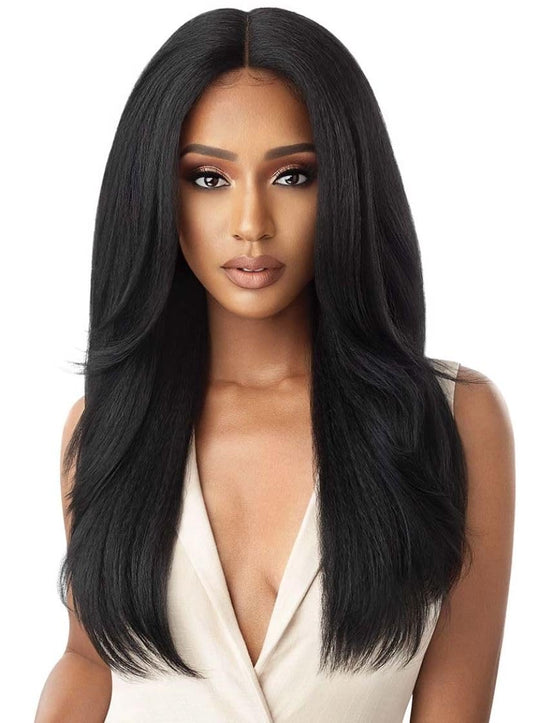Outre Synthetic Lace Front Wig (Soft & Natural) - NEESHA 203 (Color:1B Off Black)