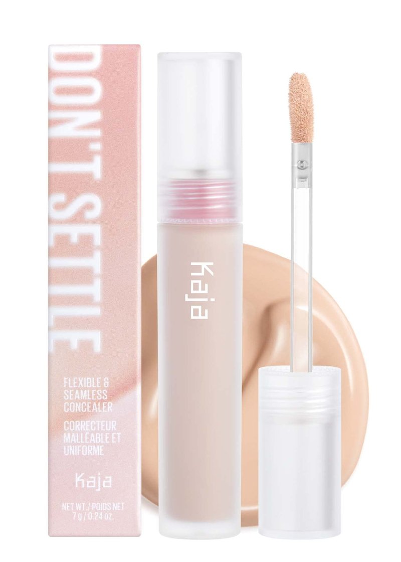 KAJA Liquid Concealer - Don't Settle 02 Banana Milk | with Aqua Ceramide, Hydrating, Buildable, Lightweight, Seamless Coverage, Dark Circles Cover Up, Under Eye, Dark Spot Corrector Makeup, 0.21 Oz