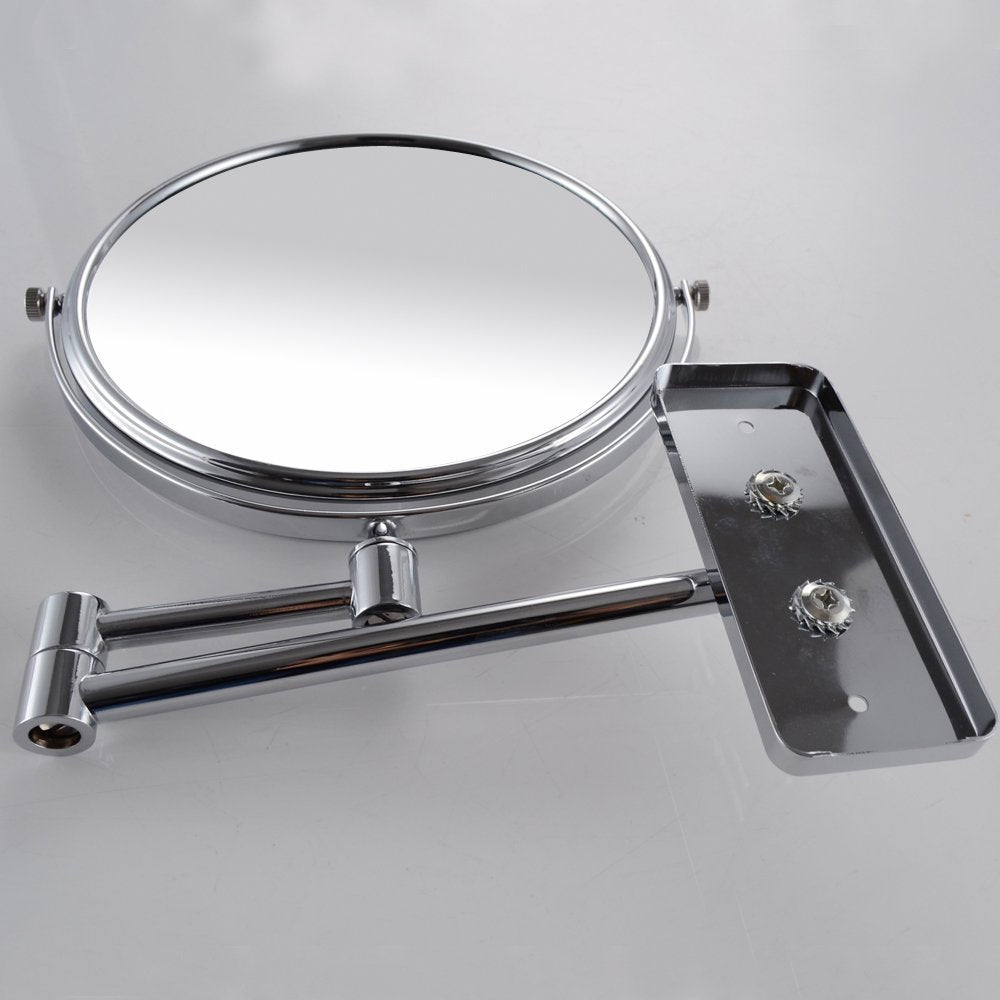 Magik 10x Magnification Two-Sided Swivel Wall Mount Mirror 8-Inch, Polished Chrome (10X)