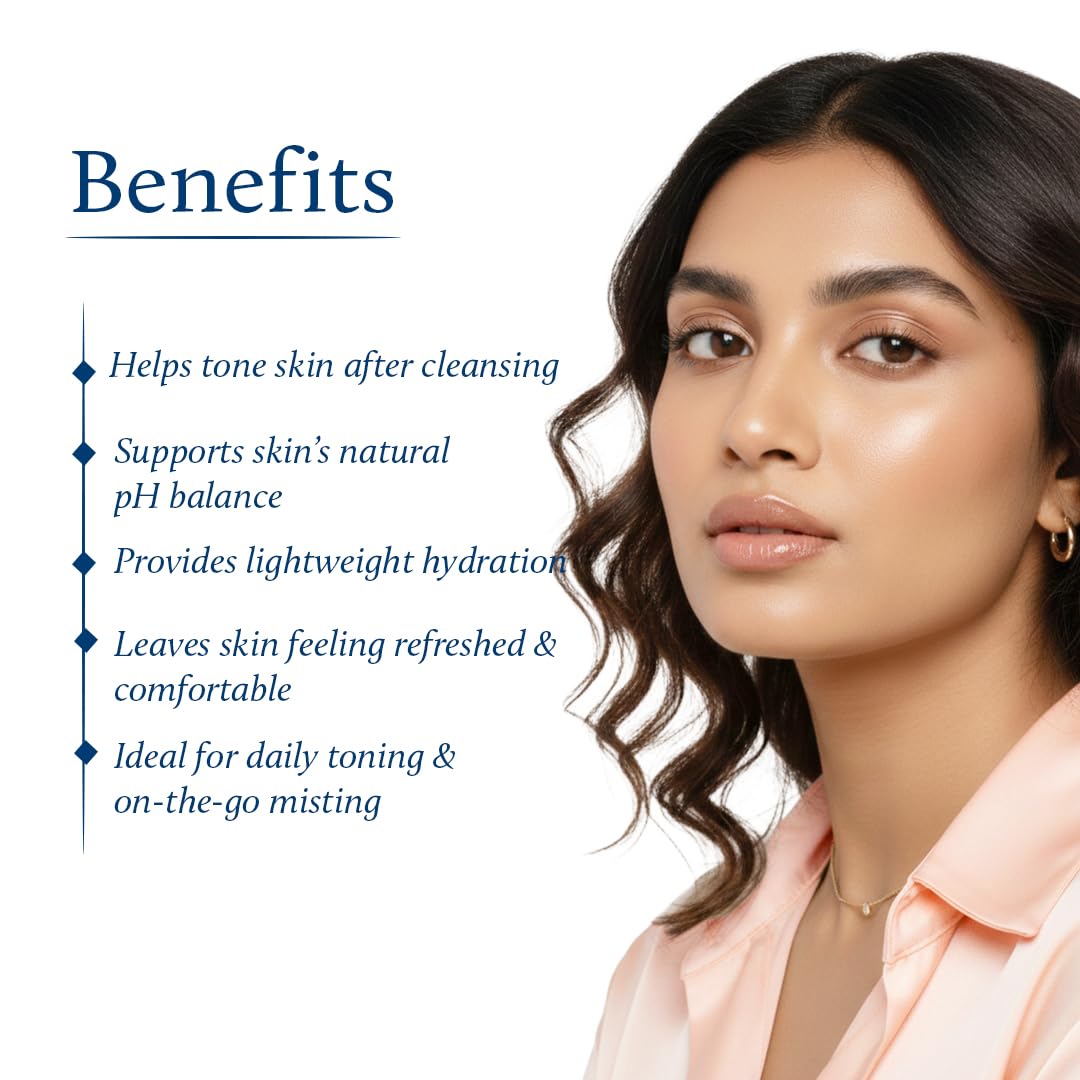 Blue Nectar Shubhr Steam Rose Toner Water & Face Mist (3.4 fl Oz) and Vitamin C Face Serum with Natural Hyaluronic Acid Serum (1 Fl Oz)