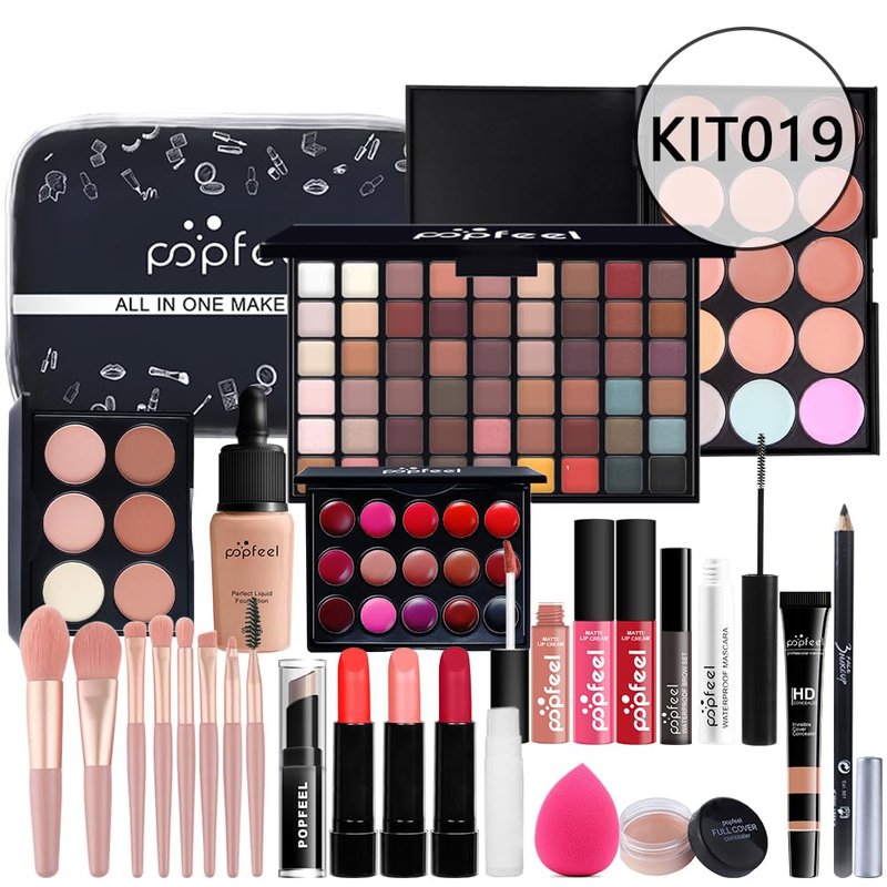 KARUIZI Makeup Kit All-in-one Makeup Gift Set for Women Full Kit Gift Set for Women,Girls & Teens,Eyeshadow Palette, Lip Gloss Set, Lipstick, Blush, Foundation, Concealer,Makeup Brush Set