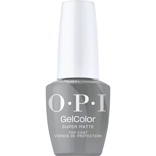 OPI GelColor Super Matte Top Coat | LED Cure Gel Nail Polish with Matte Finish | Protects Color, Nail Art & Prevents Chipping | 0.5 Fl Oz