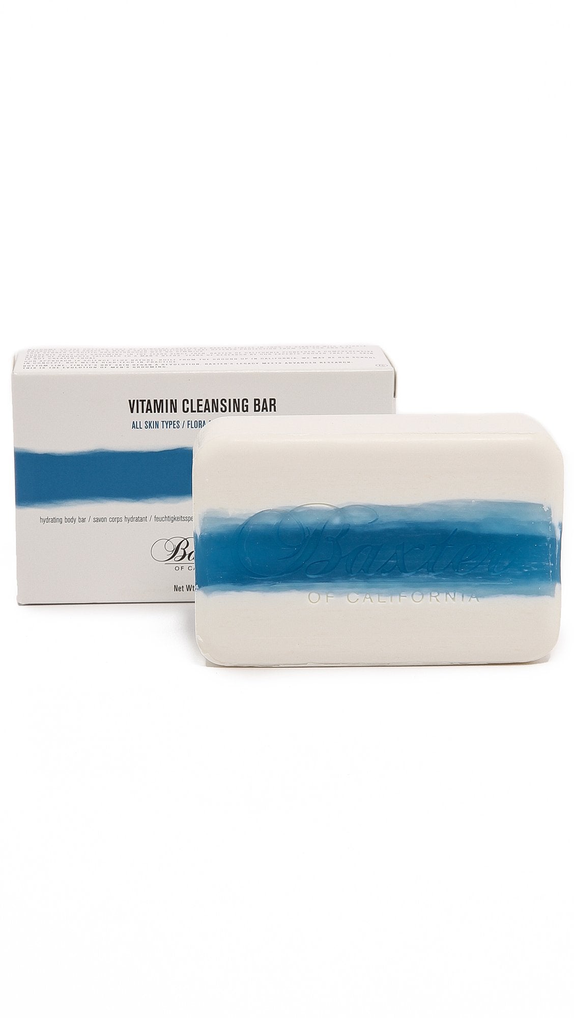 Baxter of California Vitamin Cleansing Bar, Flora and Cassis, 7 oz