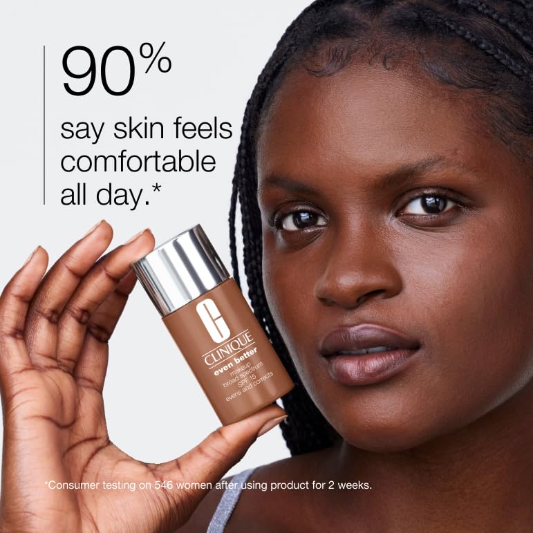 Clinique Even Better Liquid Foundation SPF 15 - Vitamin C Formula for Dry & Oily Skin | Medium Coverage, Natural Finish