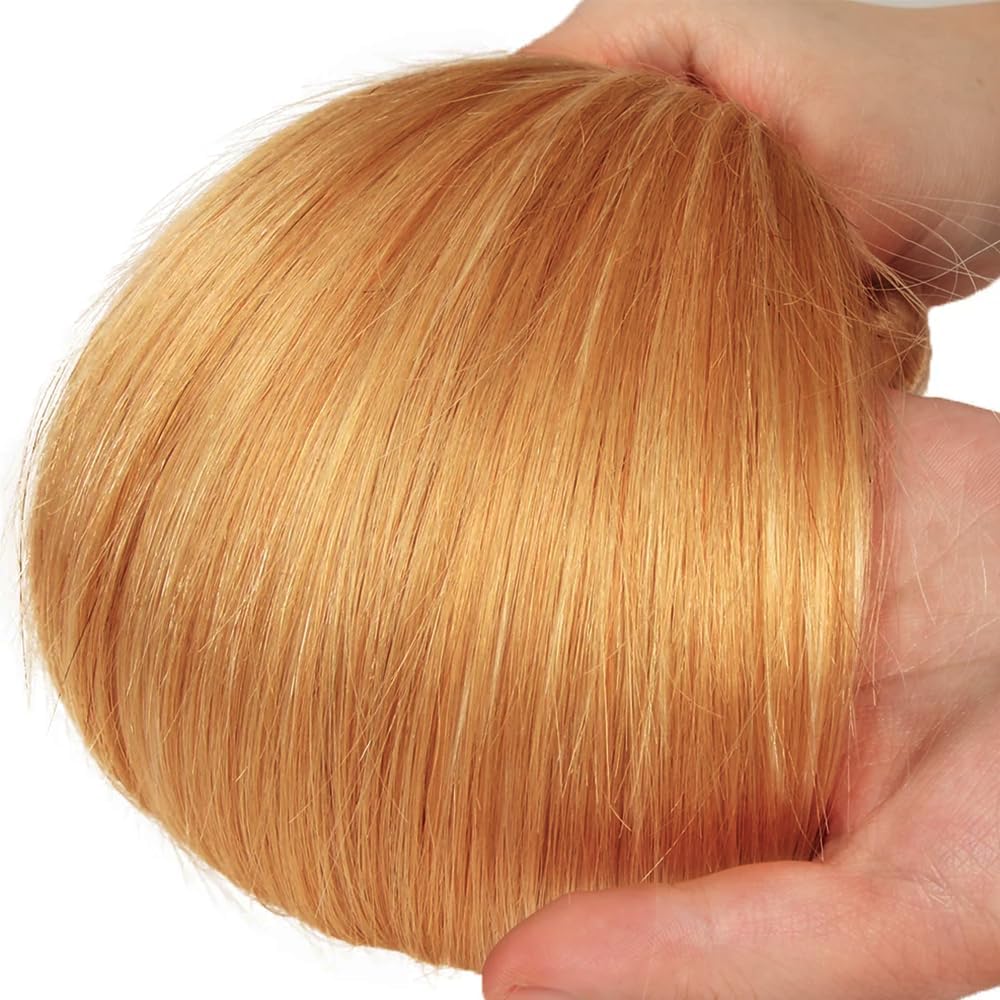 Highlight Honey Blonde Human Hair Bundles - Silky Soft Remy Straight Hair | 14, 16, 18 Inch
