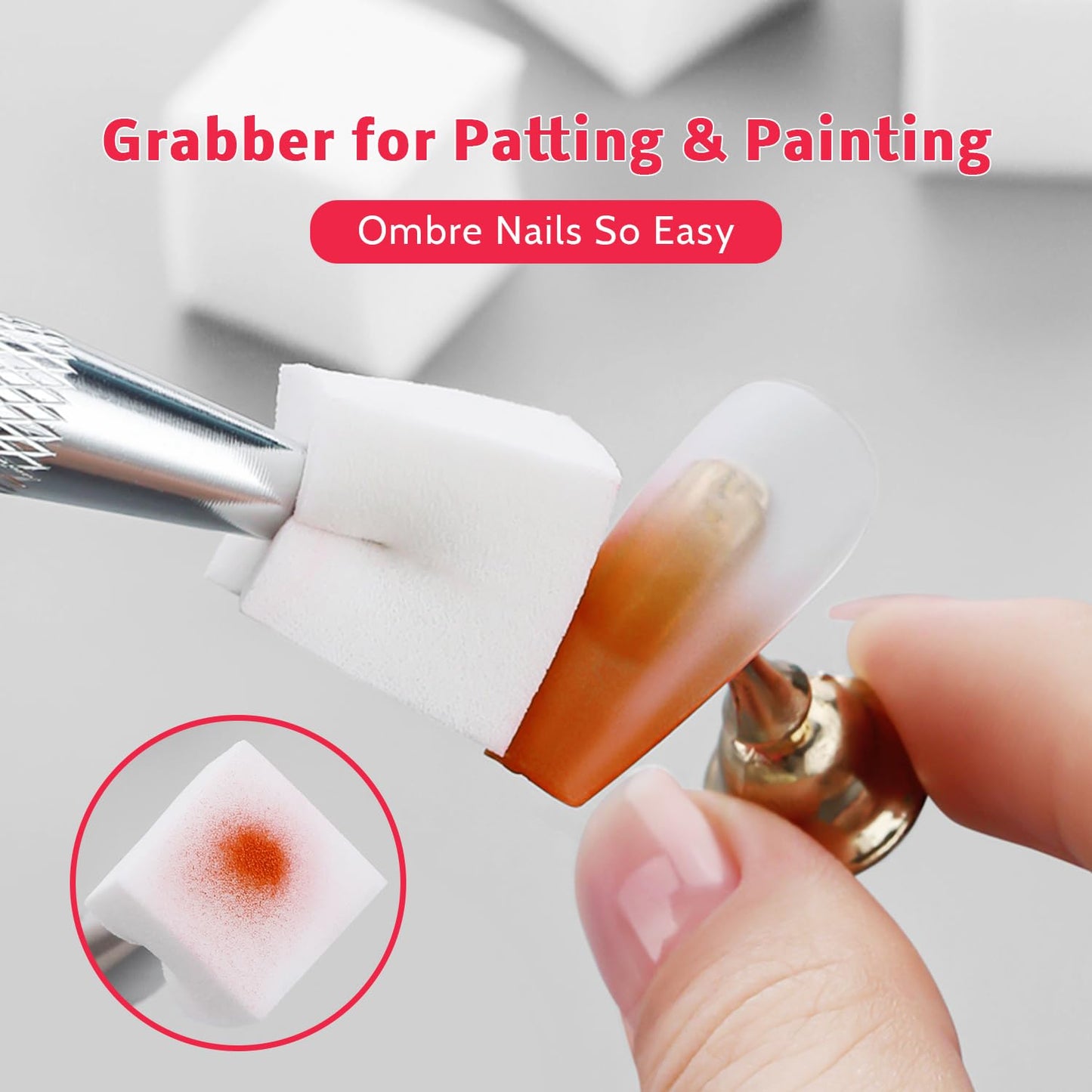 Ombre Nail Gel Set - 9 Colors Sponge Pat Paint for Floral Nail Art, No Wipe, UV/LED Curing