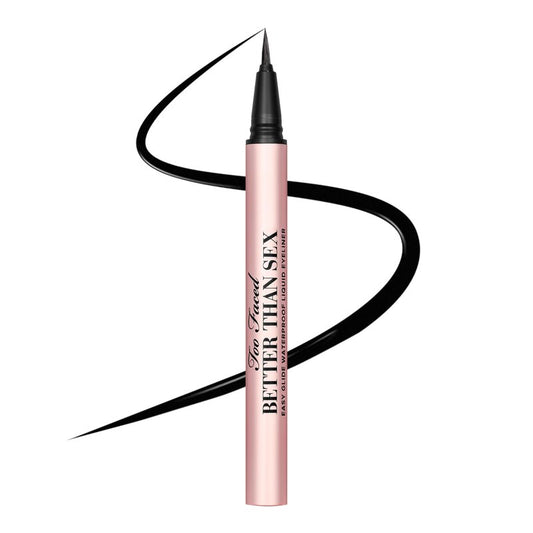 Too Faced Better Than Sex Easy Glide Liquid Eyeliner | Flake & Waterproof Liquid Eyeliner For Intense Pigment, 0.02 Fl Oz, Black