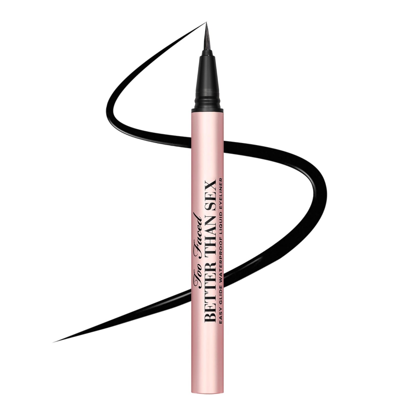 Too Faced Better Than Sex Easy Glide Liquid Eyeliner | Flake & Waterproof Liquid Eyeliner For Intense Pigment, 0.02 Fl Oz, Black