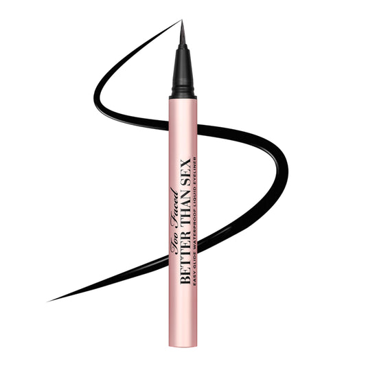 Too Faced Better Than Sex Easy Glide Liquid Eyeliner | Flake & Waterproof Liquid Eyeliner For Intense Pigment, 0.02 Fl Oz, Black