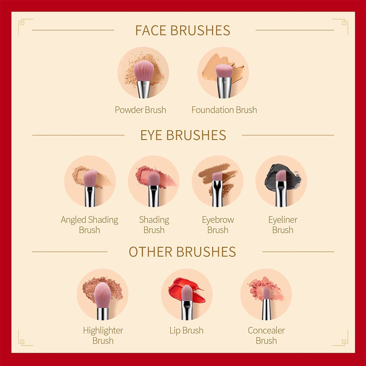 ZEESEA [Palace Identity] Make up Brushes Set 9PCs Premium, Cruelty-Free Soft Basf Fiber Bristles For Foundation Blending Face Powder Blush Eye Shadow Concealer,Travel Makeup bag Included (Pearl White)