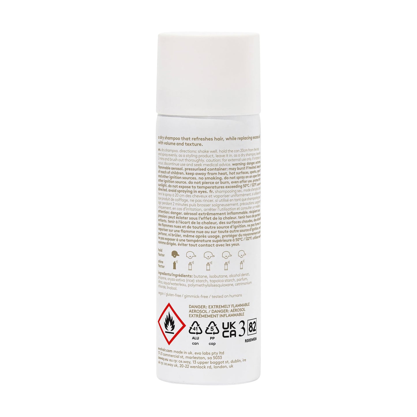 Evo Water Killer Dry Shampoo - Travel Size 2-In-1 Dry Shampoo & Styling Spray, Refresh Hair, Replace Excess Oil with Volume & Texture - 1.1oz