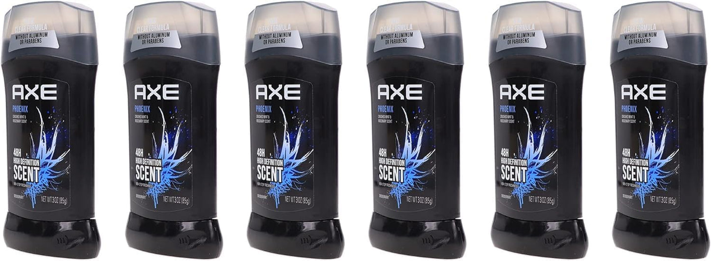 Axe Deodorant Stick Phoenix - Long-Lasting Freshness | 3 oz, Pack of 6