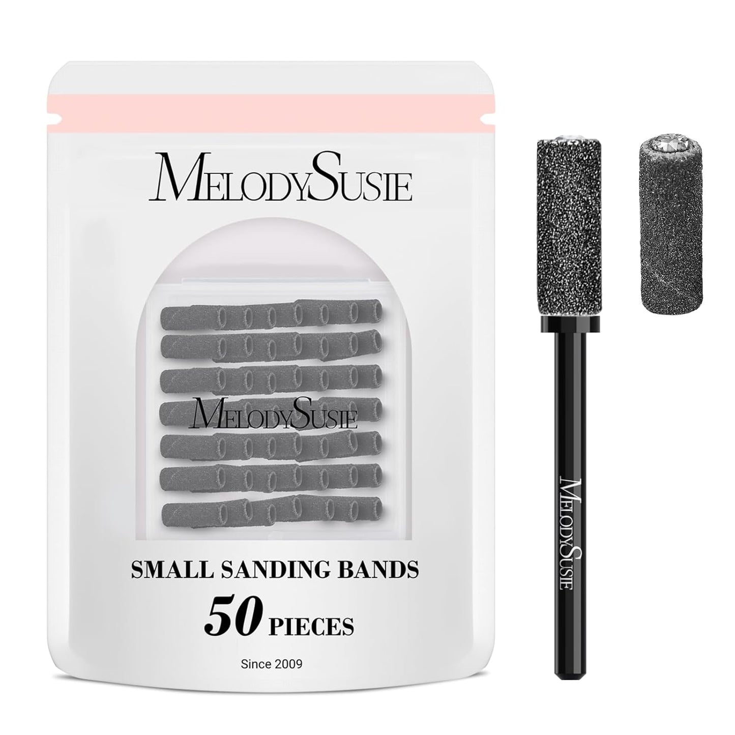 Nail Drill Bits Set - 50 Pcs Sanding Bands & 10 Pcs Diamond Bits | Professional Manicure Tools