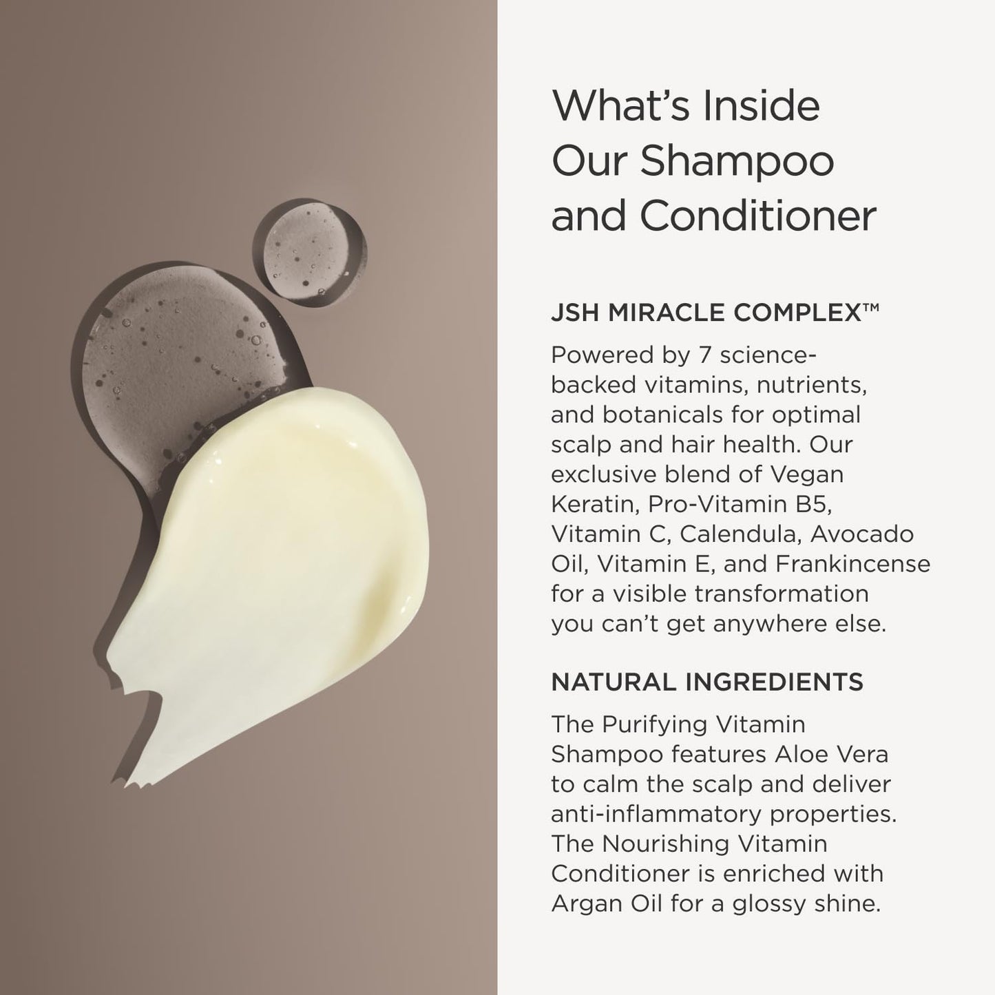 JSHealth Vitamins Shampoo & Conditioner Haircare - Includes Purifying Keratin Shampoo & Nourishing Hair Conditioner - Virtual Bundle