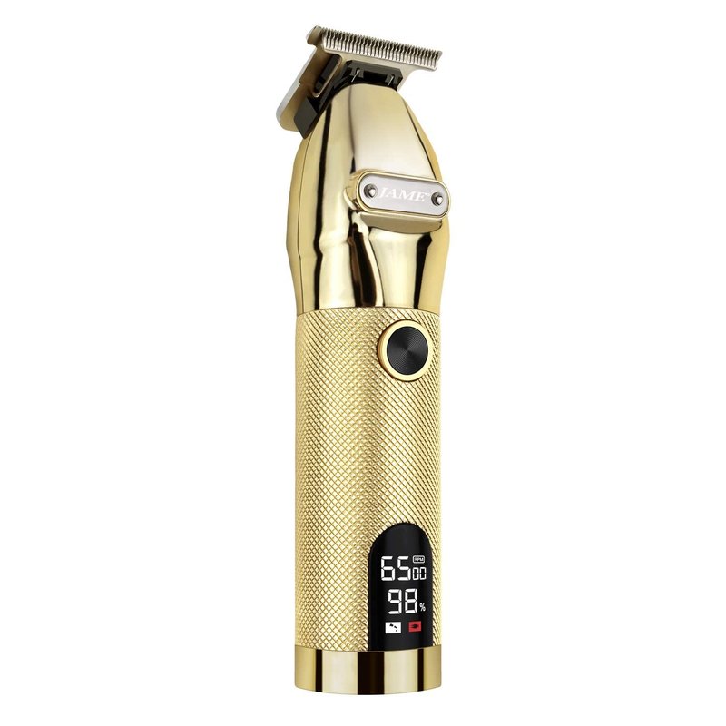 ciwellu Professional Hair Trimmer Cordless Outlining Trimmer T Liners Clippers for Men Rechargeable LED Display Zero Gapped Trimmers for Barbers（Gold
