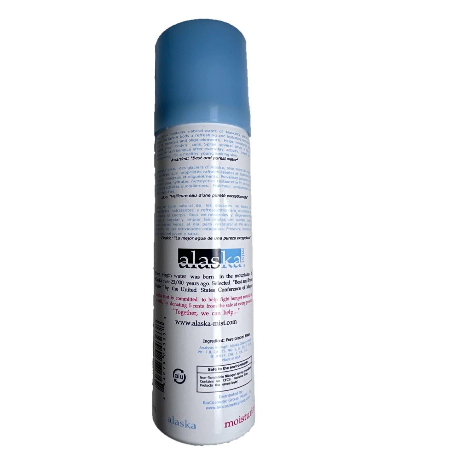 Alaska Mist Spray- Vitalizing Natural Glacier Water- Refreshing hydration moisturizer- Travel Size