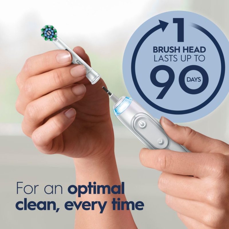 Oral-B Genius X Limited Rechargeable Electric Toothbrush with 1 Replacement Brush Head, Travel Case, White (Pack of 3)