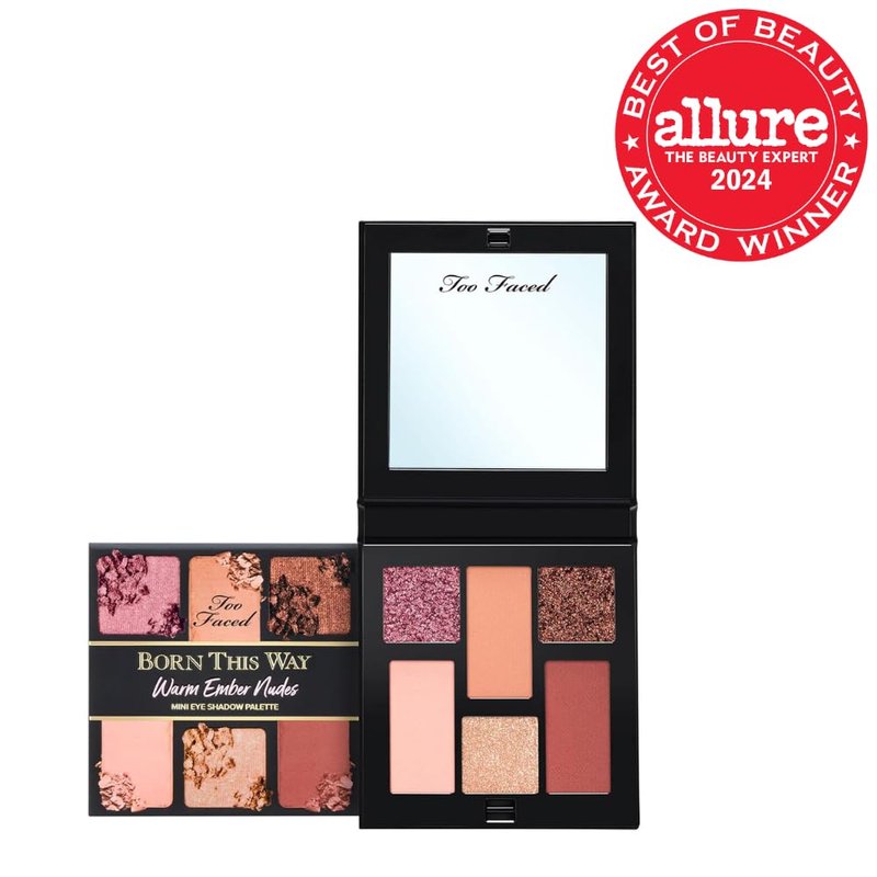 Too Faced Born This Way Mini Eye Shadow Palette - Natural Nudes, High Pigment Matte & Shimmer, 0.2 Ounce