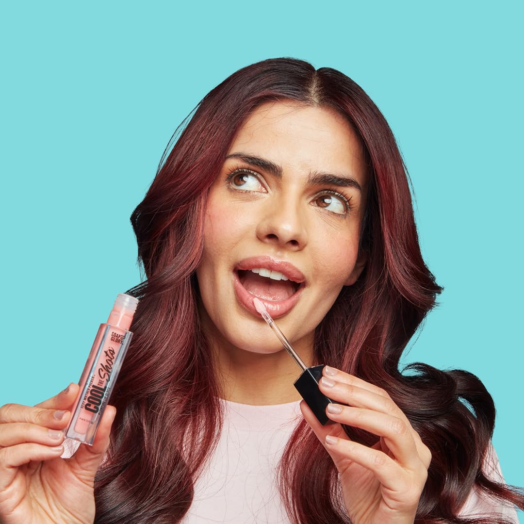 Soap & Glory Cool The Shots Plumping Lip Gloss Duo – Clear (4ml) & Pink Punch (4ml) – Hydrating & Cooling Lip Plumpers with Menthol & Vitamin E – High Shine, Vegan & Cruelty-Free