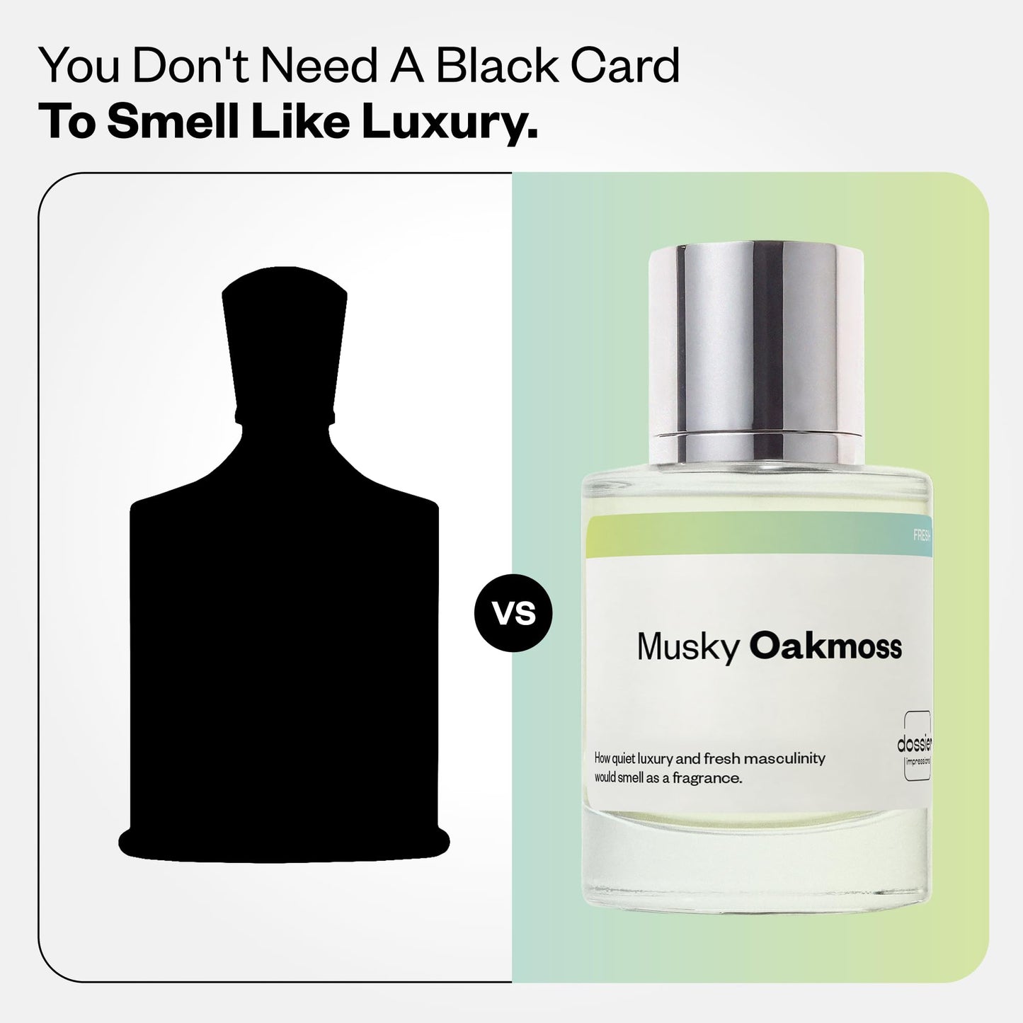 Dossier - Musky Oakmoss - Eau de Parfum - Inspired by Aventus - Long-Lasting Fragrance - Masculine - 1.7 fl oz (50ml)