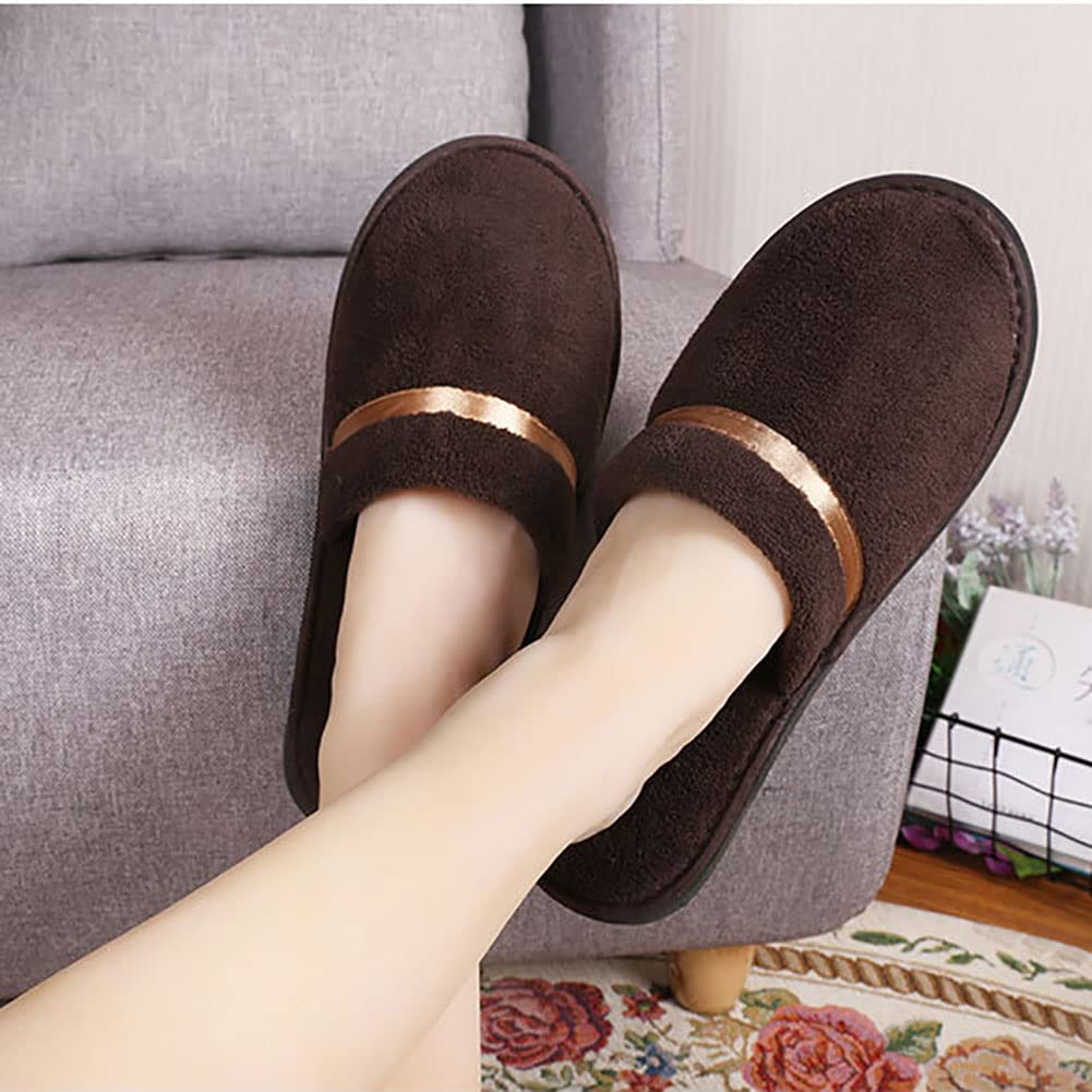 CYlovinho 6 Pairs Spa Slippers, Closed Toe House Slipper for Guest Non Slip Disposable Indoor Slippers, Washable Reusable, Bulk Slipper Pack for Indoor,Spa, Wedding, Travel, Party