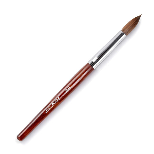 KADS 100% Kolinsky Sable Acrylic Nail Art Brush Red Wood Pen Nail Brush Size 12# 14# 16# 18# 20# Nail Art Manicure Tool Set (size16)