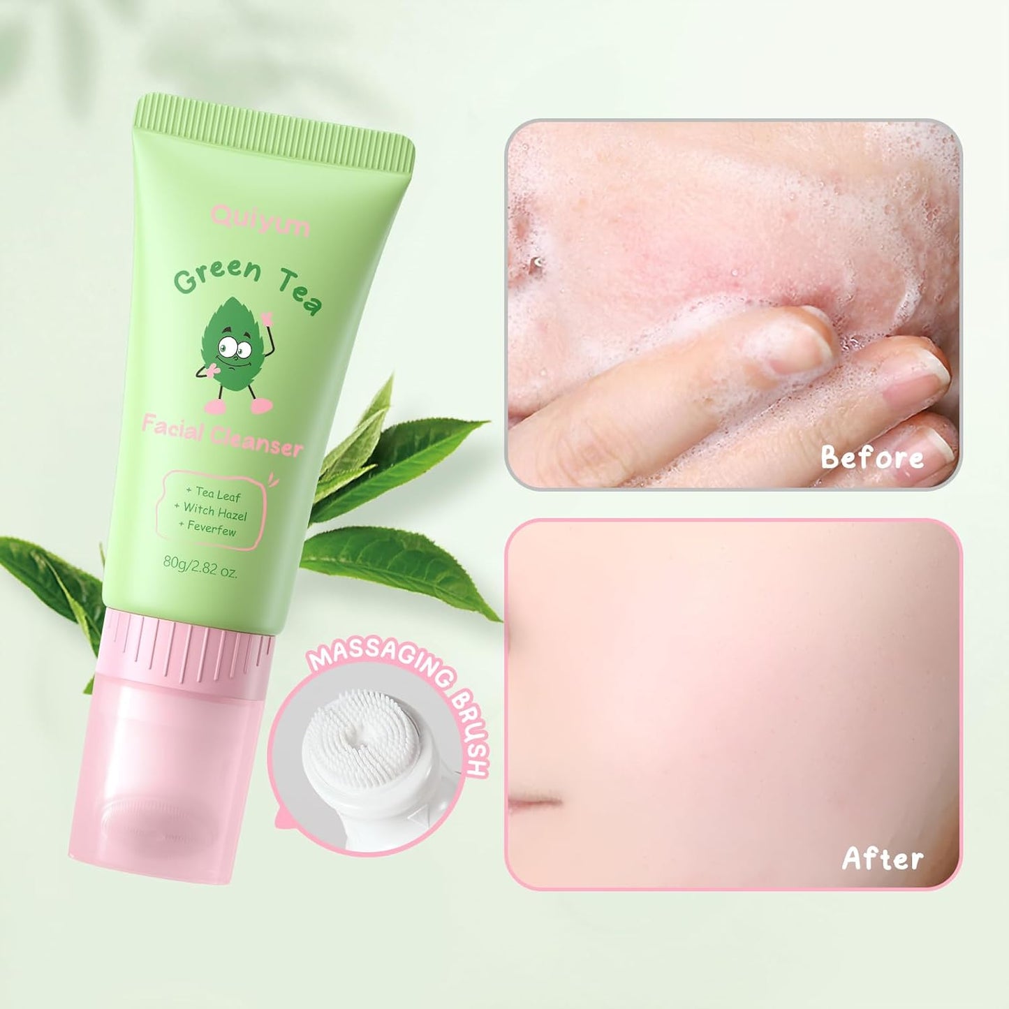 Green Tea Skin Care Gift Set | Facial Skincare for Teens - Oil Control, Moisturizing Toner, Cleanser & More