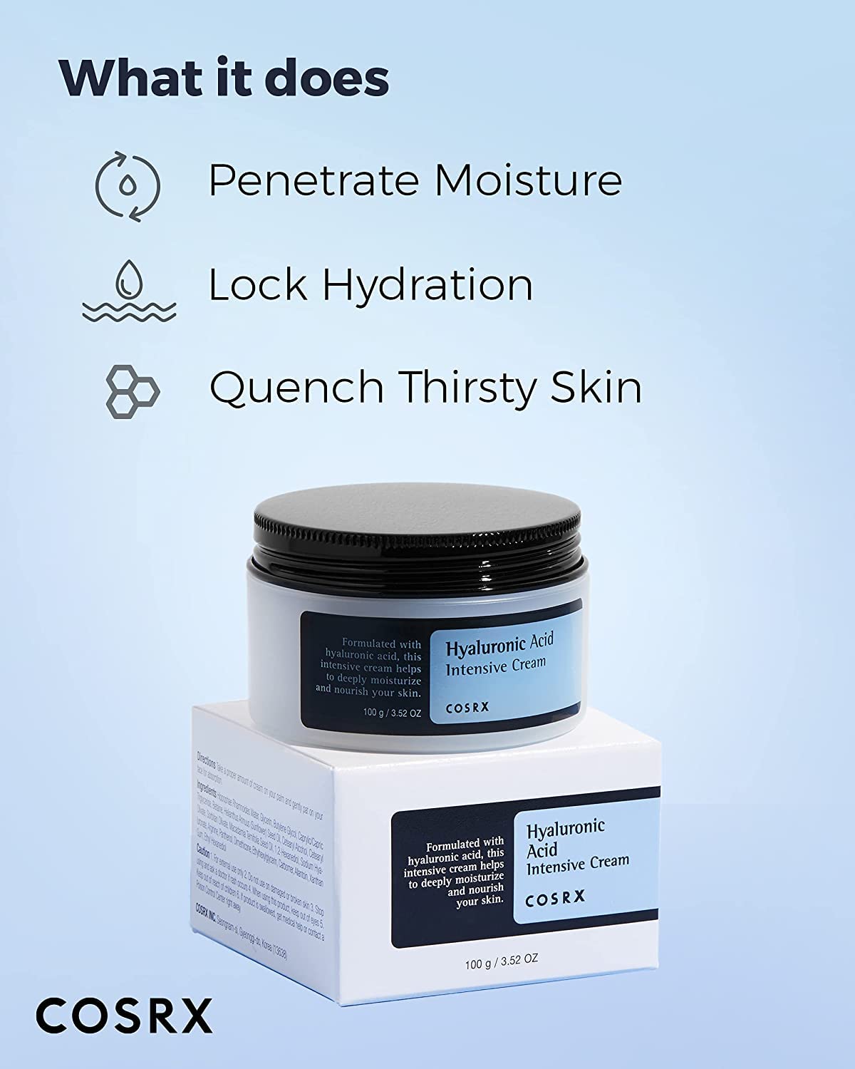 COSRX Hyaluronic Acid 3% Serum, Ceramide, Unisex Skin Serum, Dry Skin