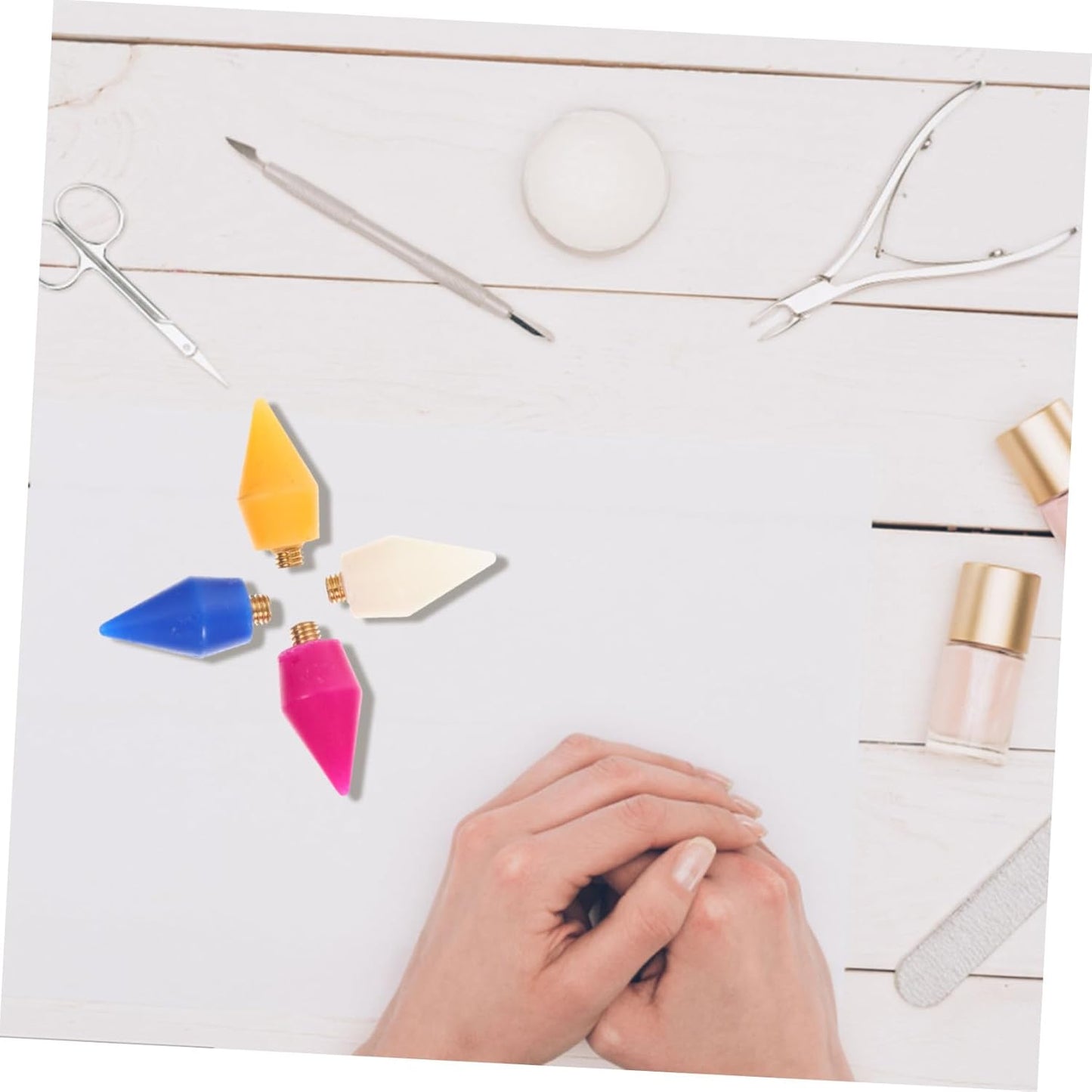 48pcs Rhinestone Picker Wax Tips for Nail Art & Gem Decoration - Easy to Use