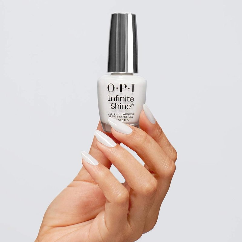 OPI Infinite Shine Alpine Snow | Opaque Soft White Crème Long Wear Gel Like Nail Polish | Vegan, Long Lasting, Streak Free