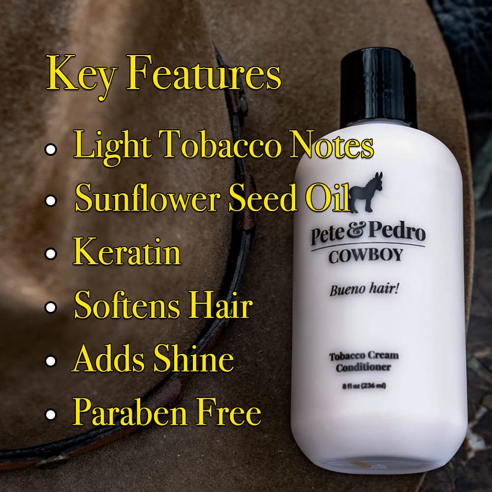 BOLD Bourbon Scented Shampoo & Cowboy Tobacco Conditioner Combo - Rich Daily Hair Care for Men | Fuller, Thicker, Healthier Hair | 8.5 oz Each