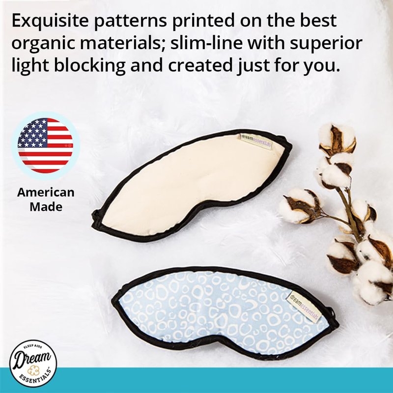Natura Organic Cotton Sleep Mask - Soft Whispering Grass | Made in USA