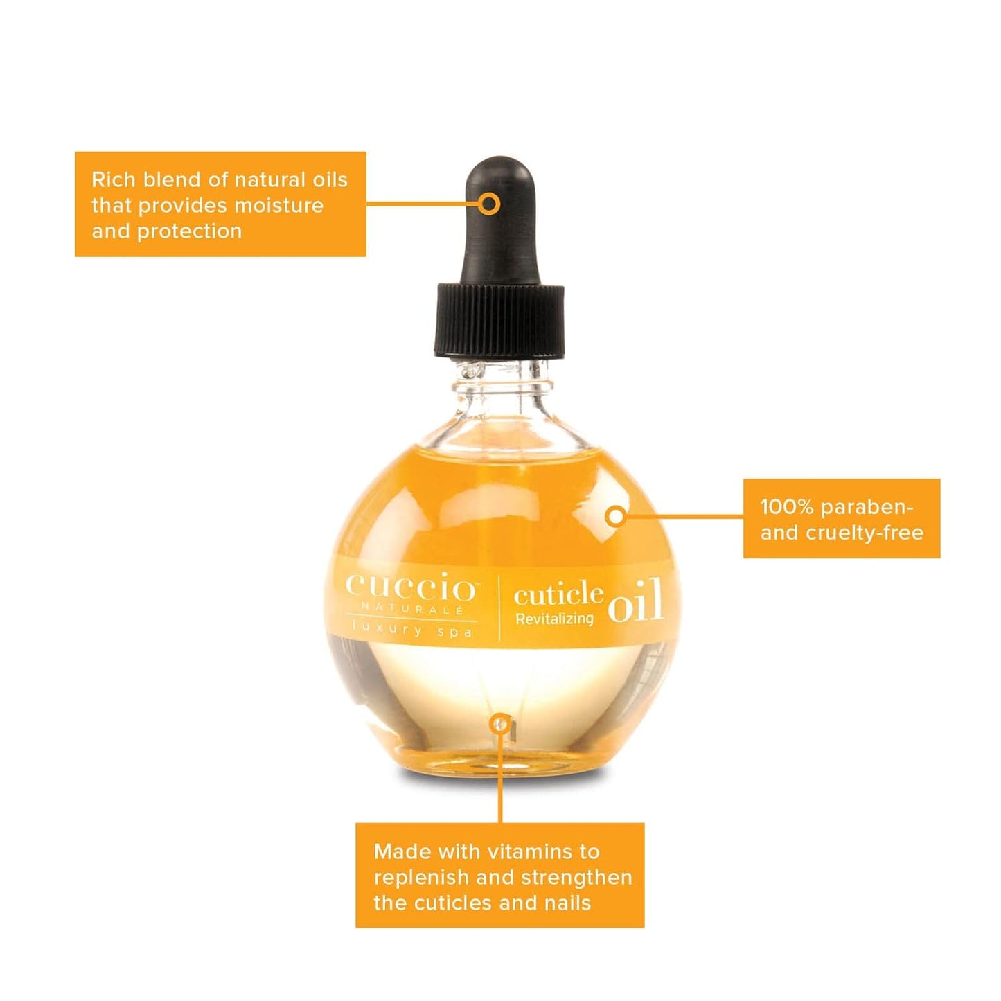 Cuccio Naturale Revitalizing Hydrating Cuticle Oil - Repair Damaged Skin & Nails - Vanilla Bean & Sugar - 2.5 Oz (Pack of 2)