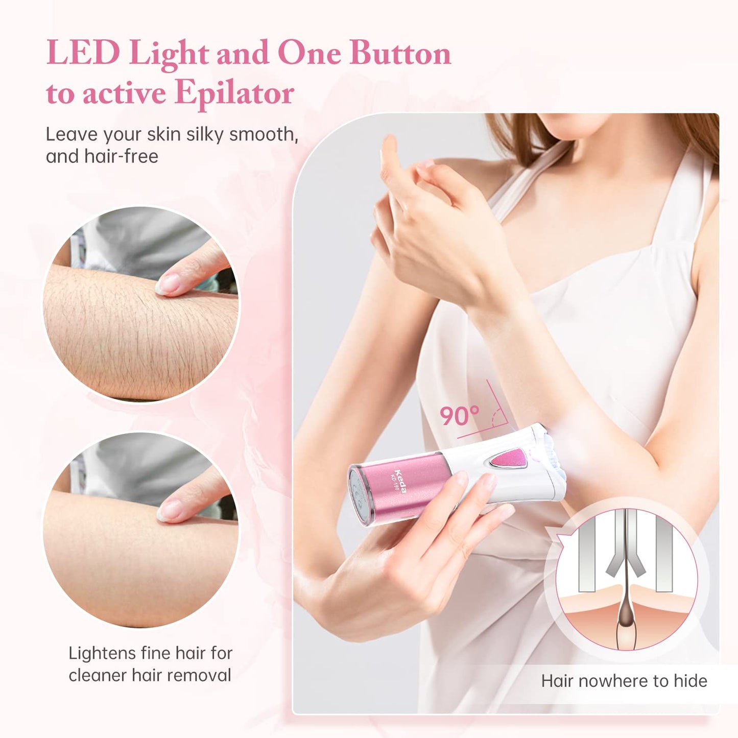 Epilator Smooth Glide Epilator for Women FaceEpilator Facial Hair Remover Smooth GlideEpilator for Women Face Hair Removal Lady Shaver Electric Bikini Trimmer WomenSmooth GlideBody Glide Portable