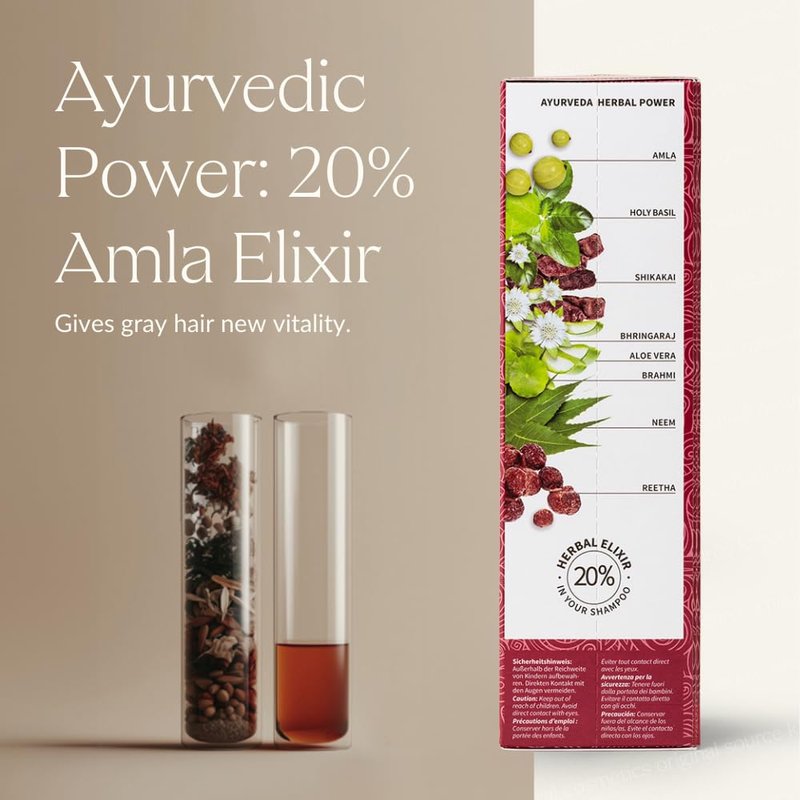 KHADI AMLA VOLUME Ayurvedic Shampoo - Powerful hair & volume through strong hair roots - 100% natural, vegan, silicone & sulfate-free - 6.7 fl oz