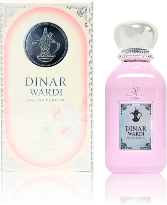 Dinar Wardi 100ml Eau De Parfum- Long-lasting Perfume for Women- Soft Musky Floral Vanilla Perfume Spray