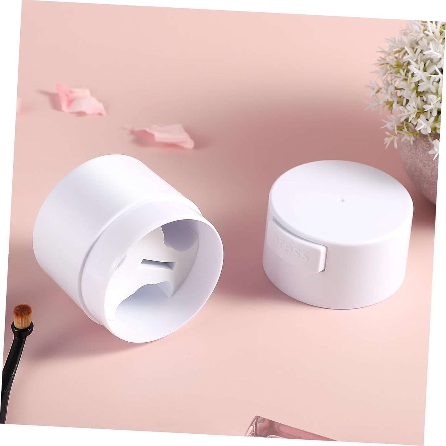 Eyelash Glue Jar - Sealed Eyelash Extension Container for Makeup | Cosmetic Storage Tank (White)