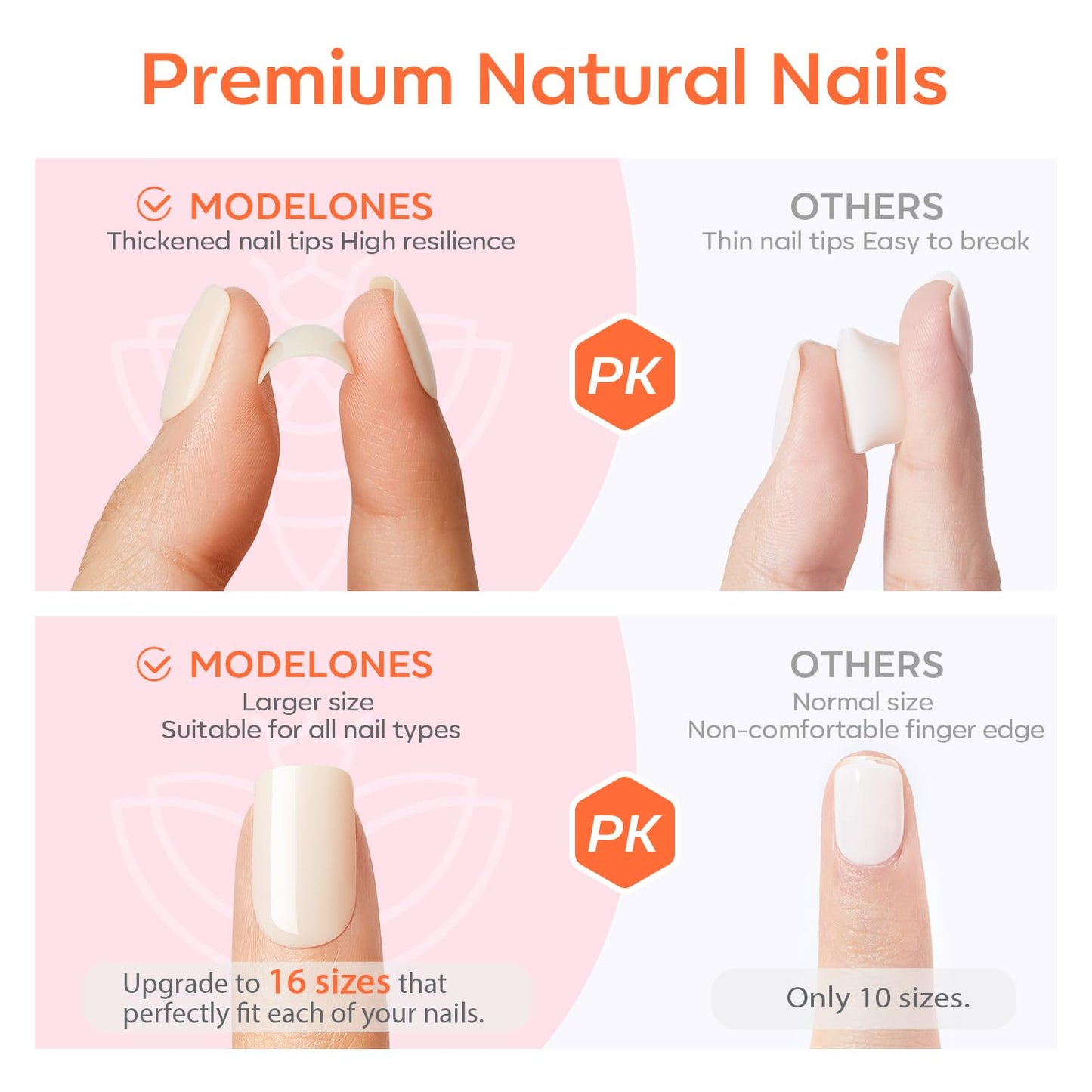Modelones Red Cat Eye Press on Nails Almond, Spring Short Fake Nails, Reusable Nail Kit with Nail Glue Adhesive Tabs Mini Nail File, Nails Press Ons 32Pcs 16 Sizes, Women Girl Gift