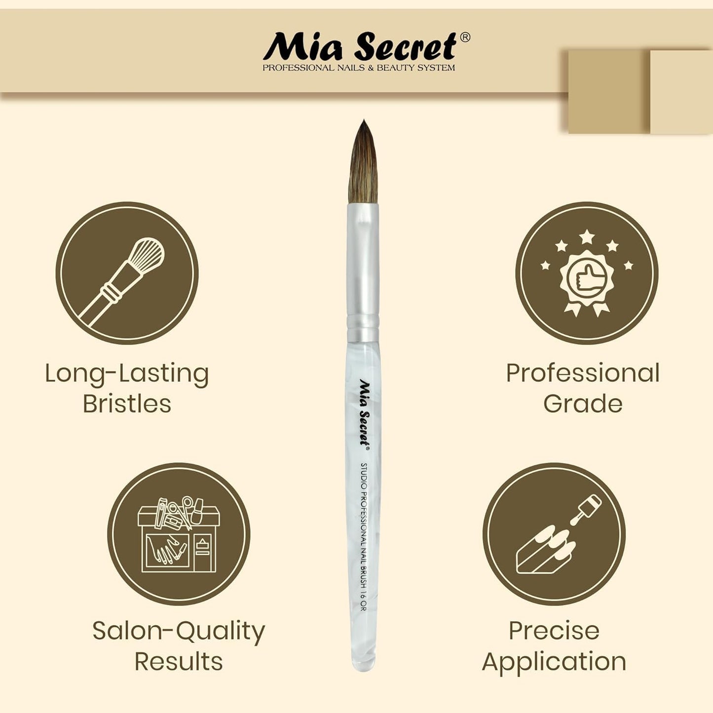 Mia Secret - Brush - (Acrylic) Studio Professional (16 OR)