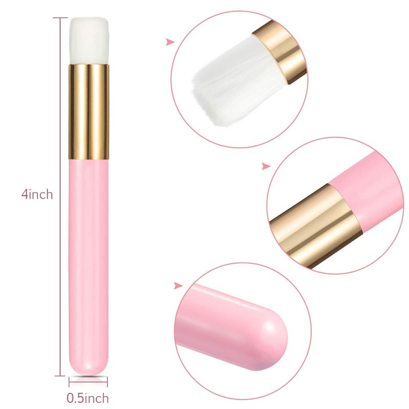 Lash Cleansing Bath Brushes - 100 Pieces Eyelash Extension Cleanser with Container | Pink Cleaning Supplies