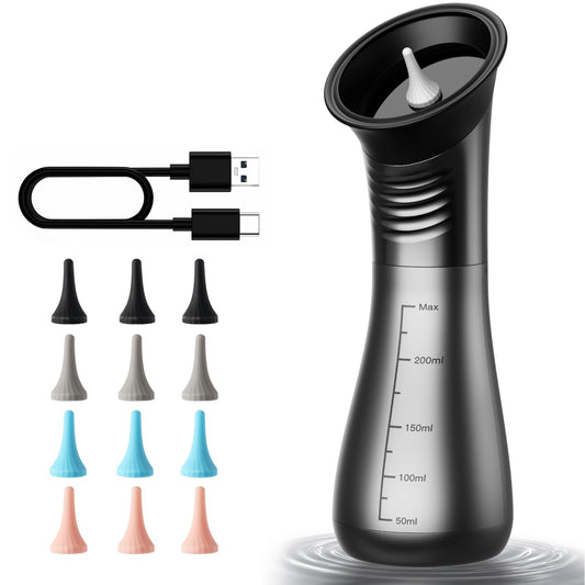 GOLFOEE Ear Wax Removal, Upgraded Electric Ear Cleaner with Safe Efficient Comfortable Pressure Modes, Ear Cleaning Kit-12 Nozzles, Ear Wax Cleaner Irrigation Flushing System with Wastewater Recovery