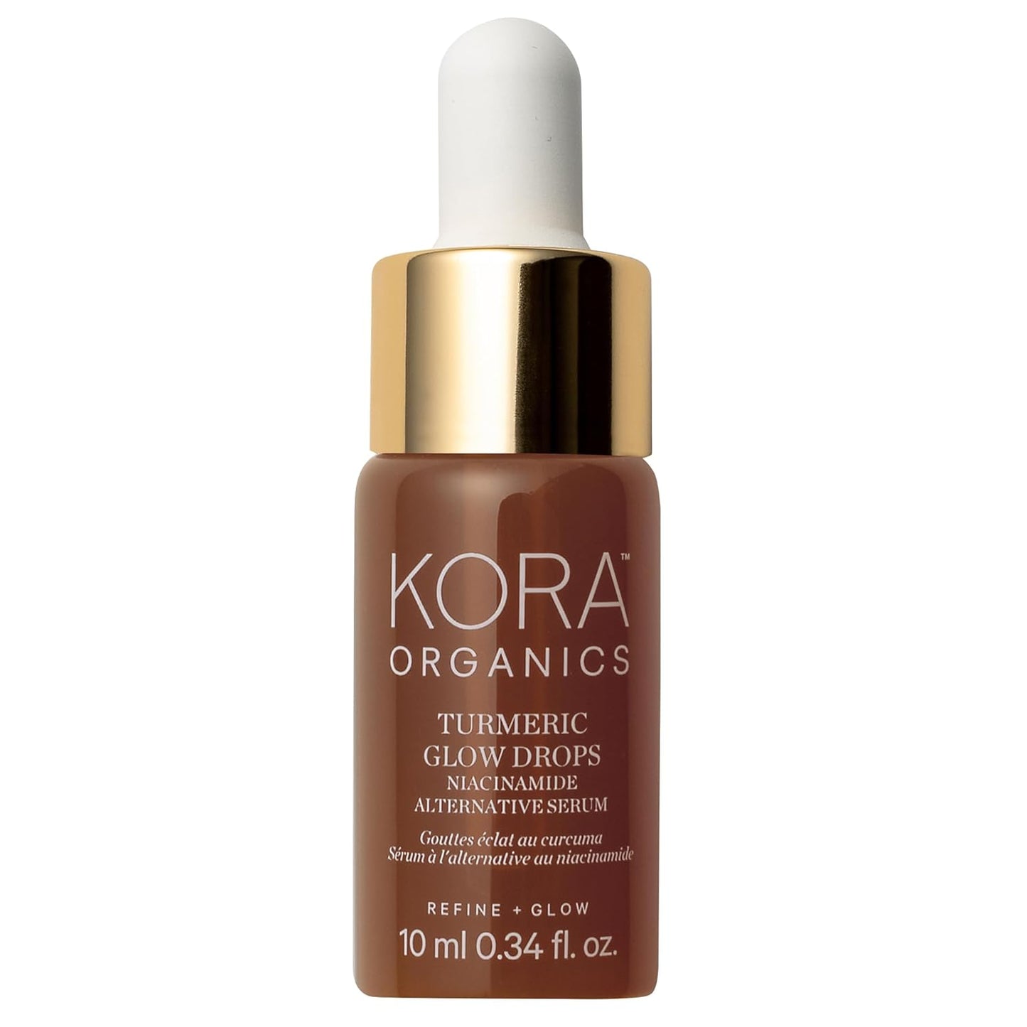 KORA Organics Turmeric Glow Drops - Hydrating Niacinamide Serum for Face | Improves Texture & Dark Spots, 0.34 fl oz
