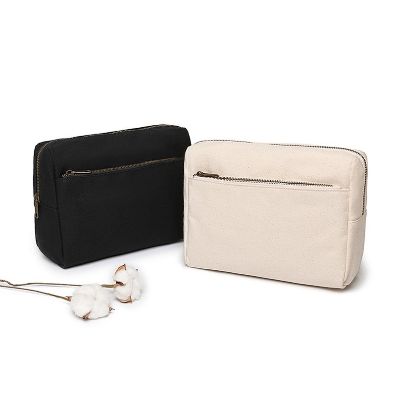 YONBEN Cosmetic Bag Makeup Bag Organizer with Multi-pocket Compartments Lightweight Travel Toiletry Bag for Women Interior and Exterior with Zippered Pockets (Beige)