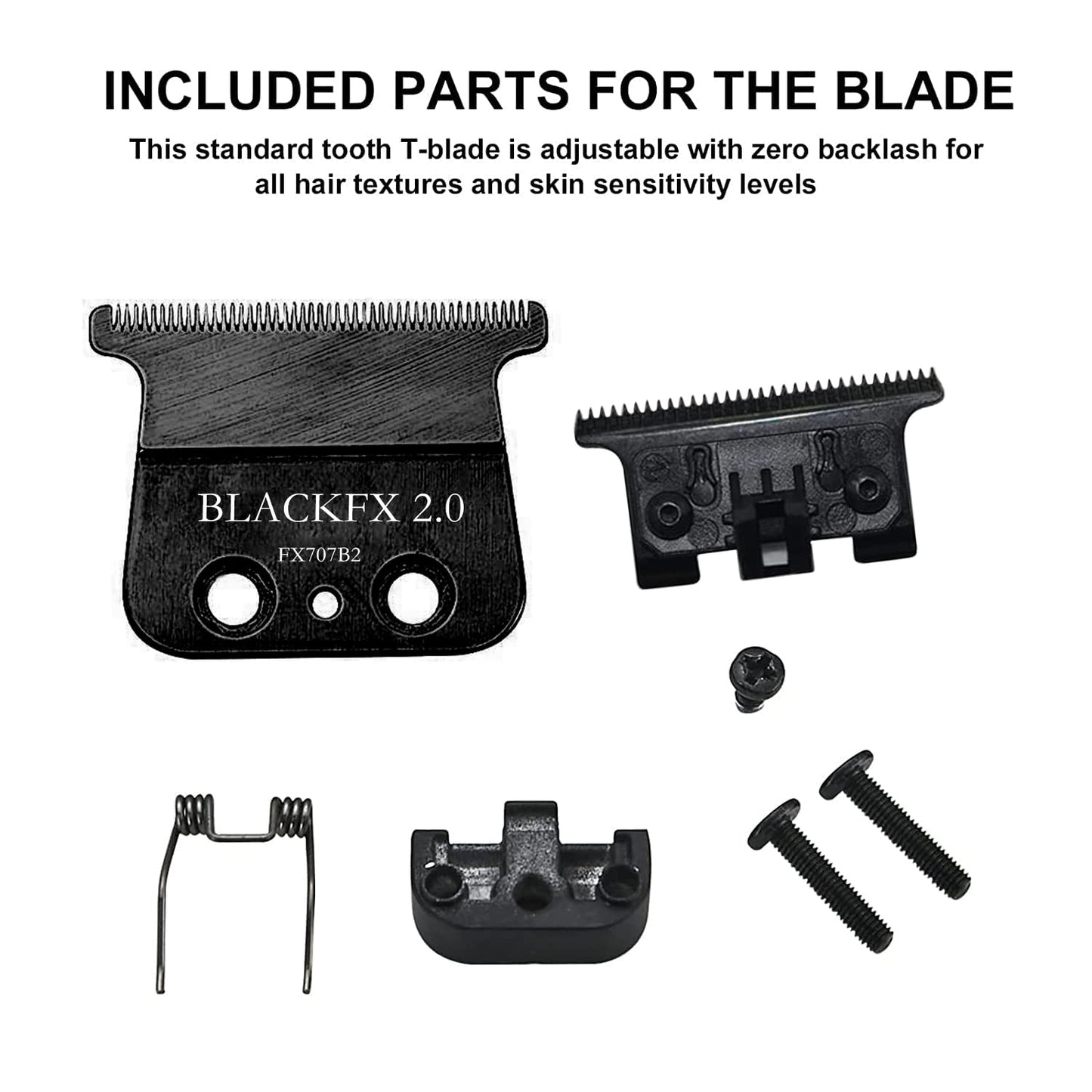 FX707ZB2 Replacement Blades Compatible with BaBylissPRO FX787 & FX726 Trimmers, for Outlining Hair Trimmers (FX787) and Trimmers (FX726) - black,3pcs