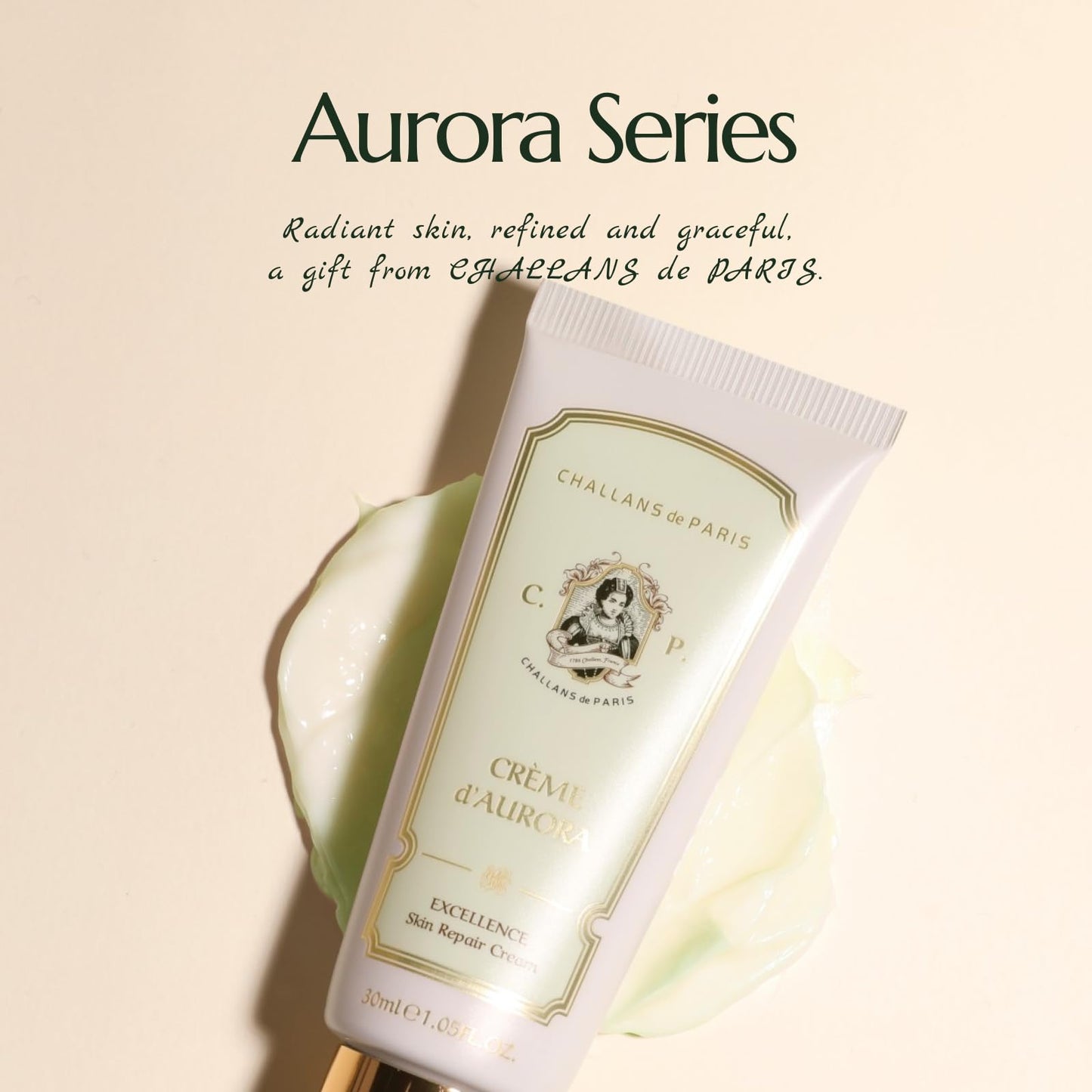 CHALLANS DE PARIS CRÈME d’AURORA EXCELLENCE – Revitalizing Moisture & Comfort Cream, Daily Comfort Formula, 2.63 fl oz (75 ml)