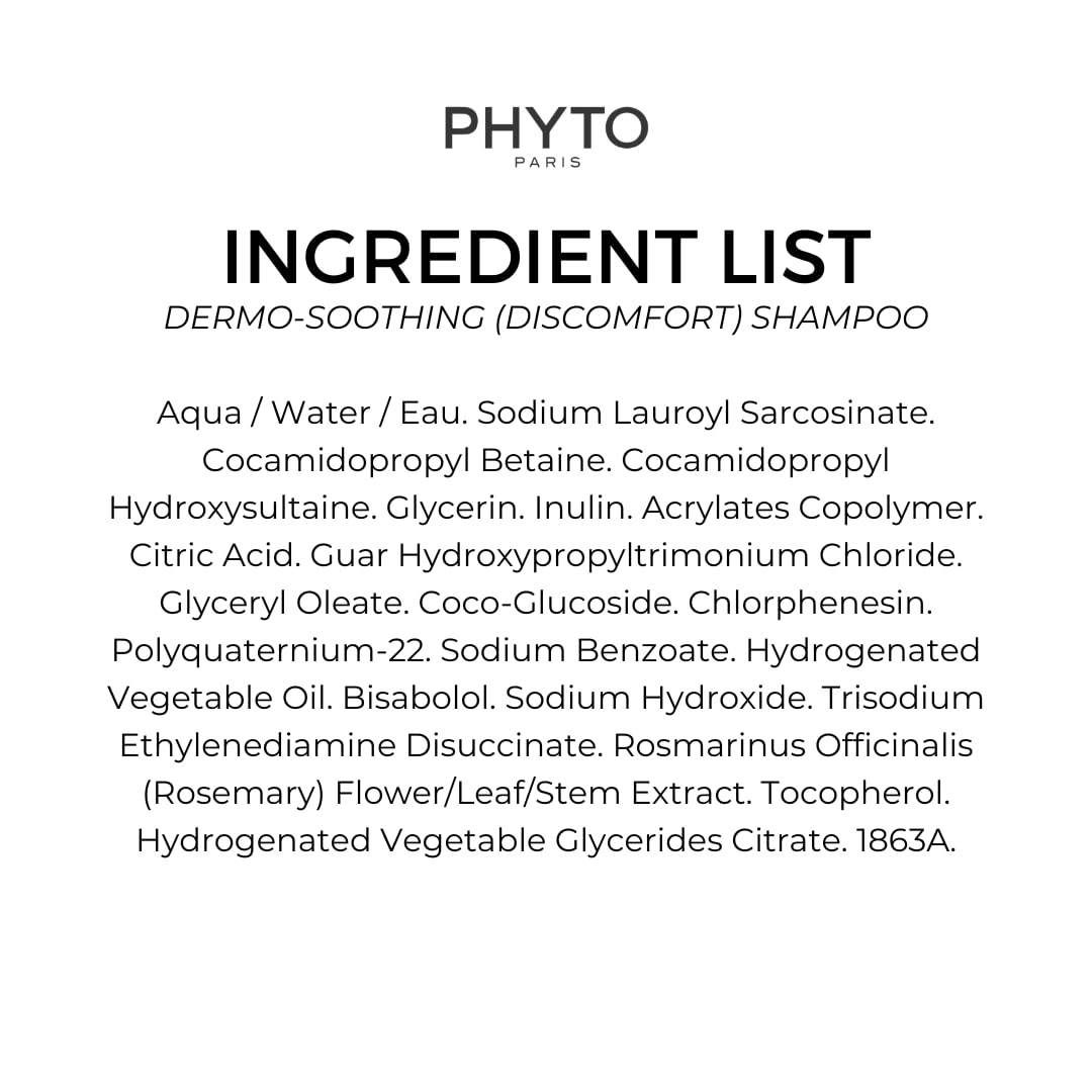 PHYTO Scalp Solutions Anti-Itch Shampoo - Soothing Relief for Sensitive, Irritated & Dry Scalp - Alcohol-Free, Fragrance-Free, Dermatologically Tested - 8.45 fl oz