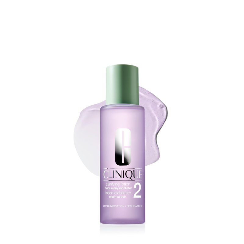 Clinique 3-Step Clarifying Lotion Face Exfoliator 2 | Toner With Witch Hazel | For Dry Combination Skin Types, 6.7 Fl Oz