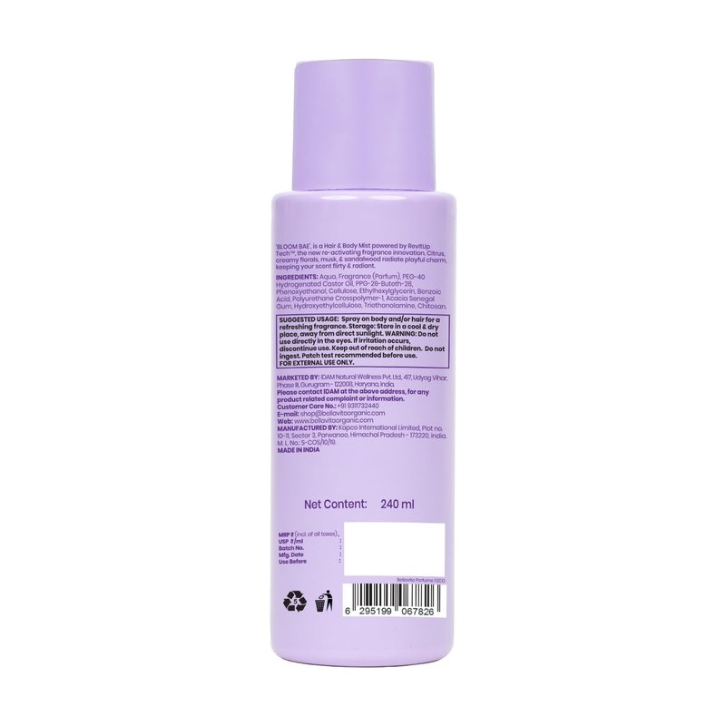 Bellavita Luxury Bloom Bae Hair & Body Mist for Women | Sweet Floral Body Spray | Long-Lasting Hair and Body Mist | Hydrating, Alcohol-Free Perfume Mist | 8.12 fl.oz | 240 ml